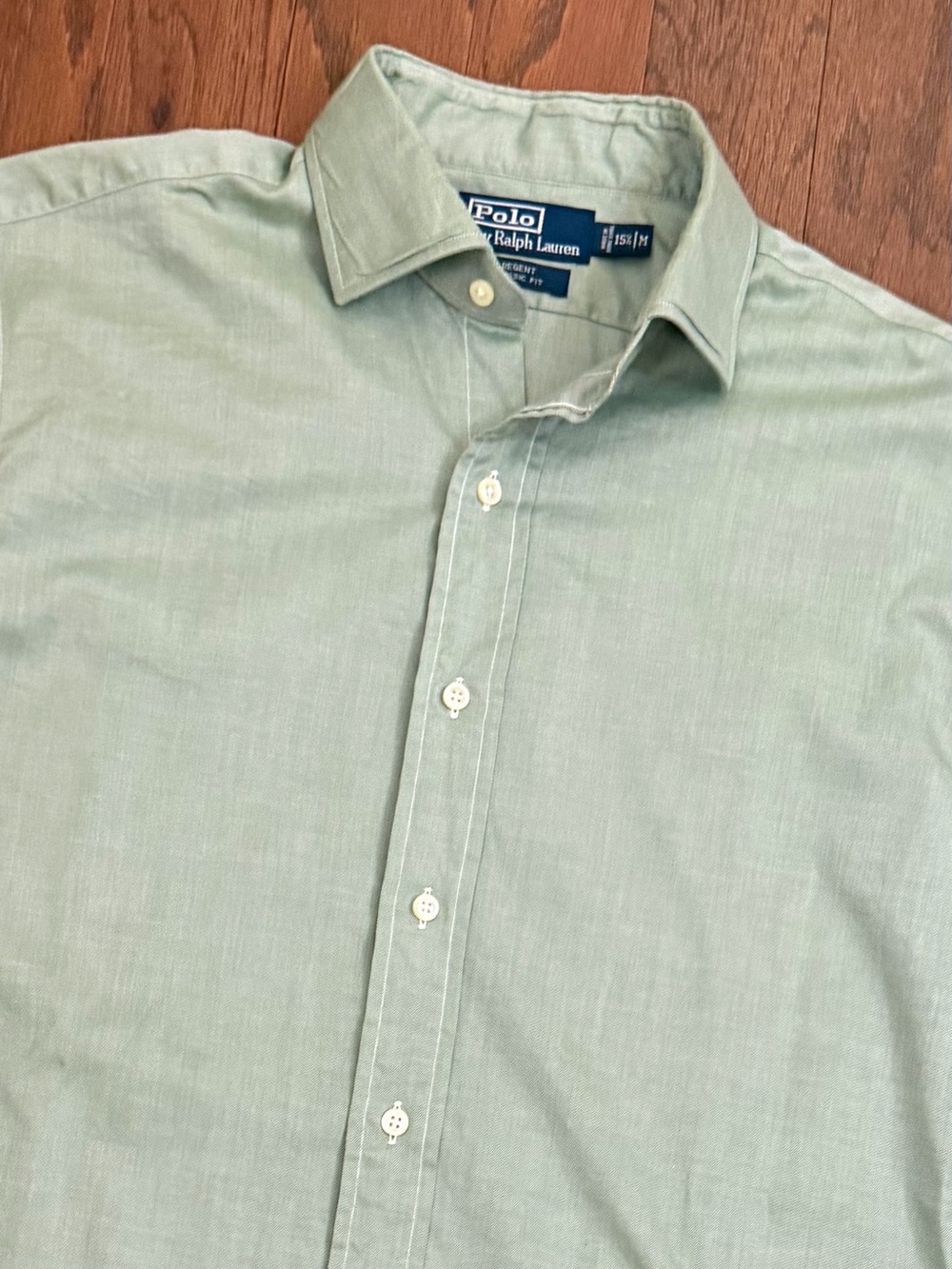 Polo by Ralph Lauren Regent Classic Fit Light Green Button-Down Shirt Medium